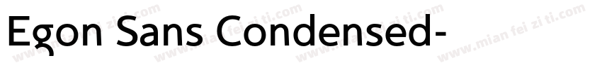 Egon Sans Condensed字体转换